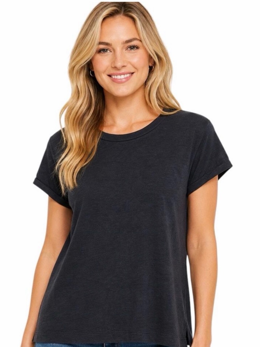 Loft New Crew black short sleeve tee. Size S.